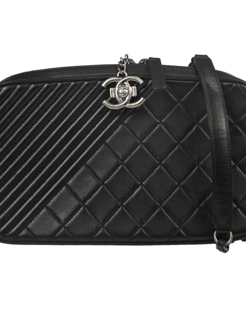 Chanel Black Lambskin Coco Boy Camera Bag Small 179631